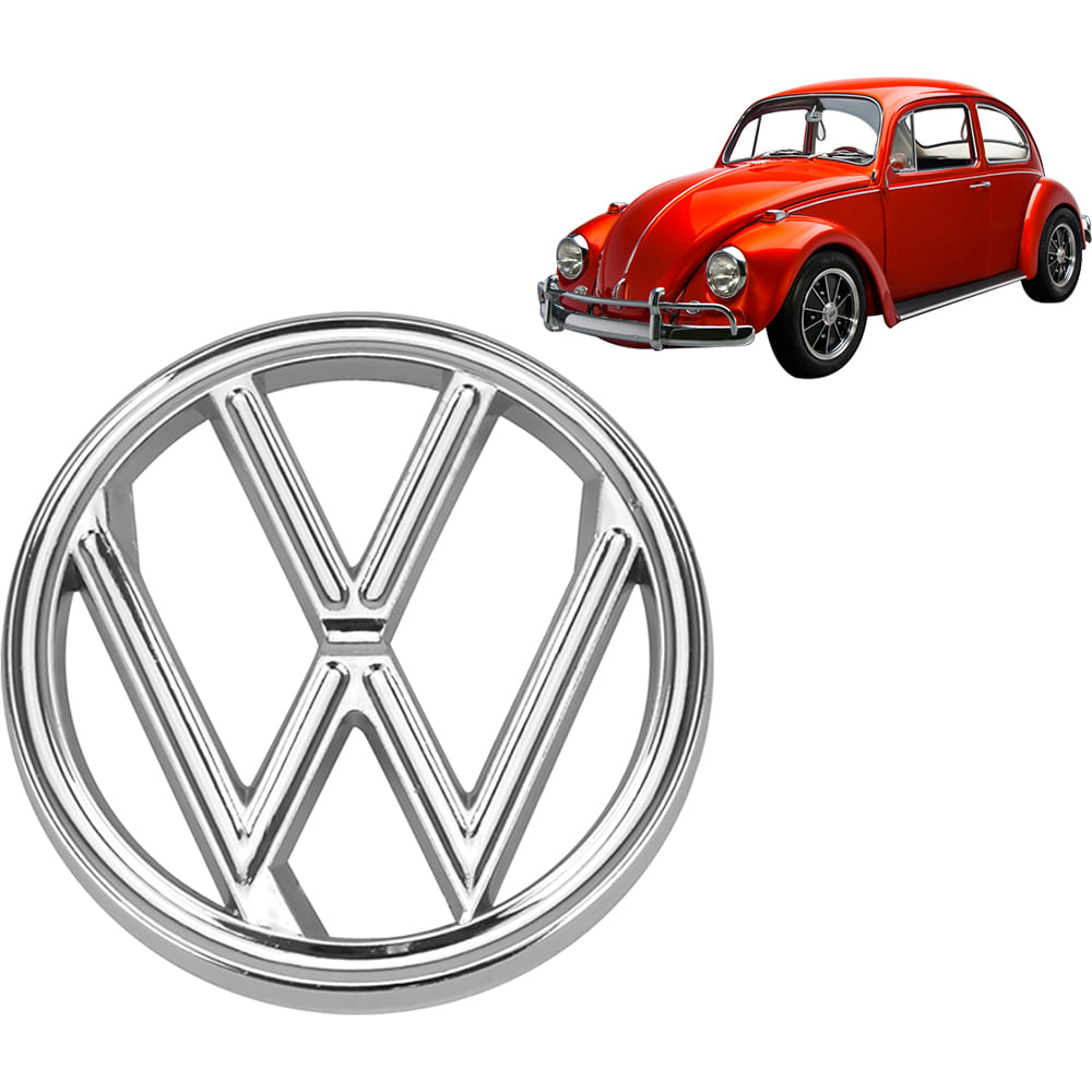 Emblema Vw Fusca 1959 a 1986 Capô Cromado - adoromeucarro