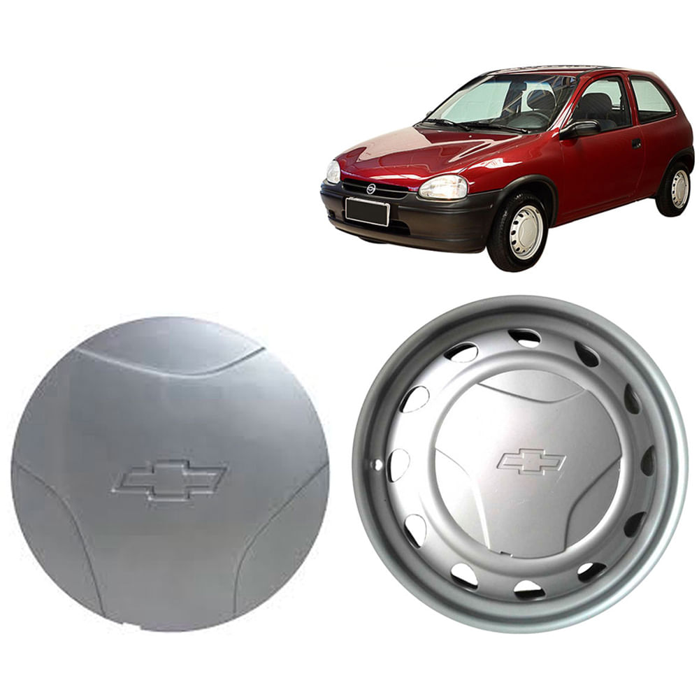 Calota Central Roda Corsa Liga Leve 94/99 Prata adoromeucarro